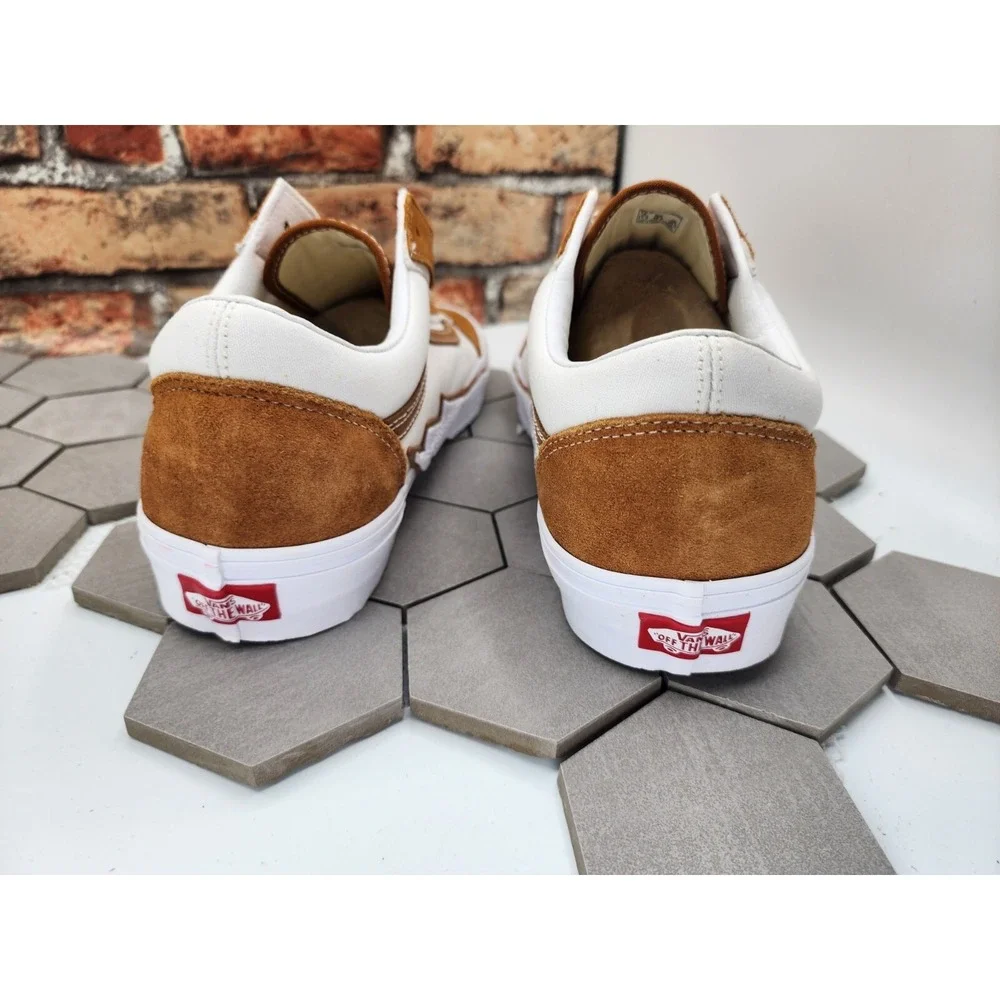 Vans Men Sz‎ 9 Old Skool Bolt Suede Sneaker Cathay Spice Brown Wheat Rare